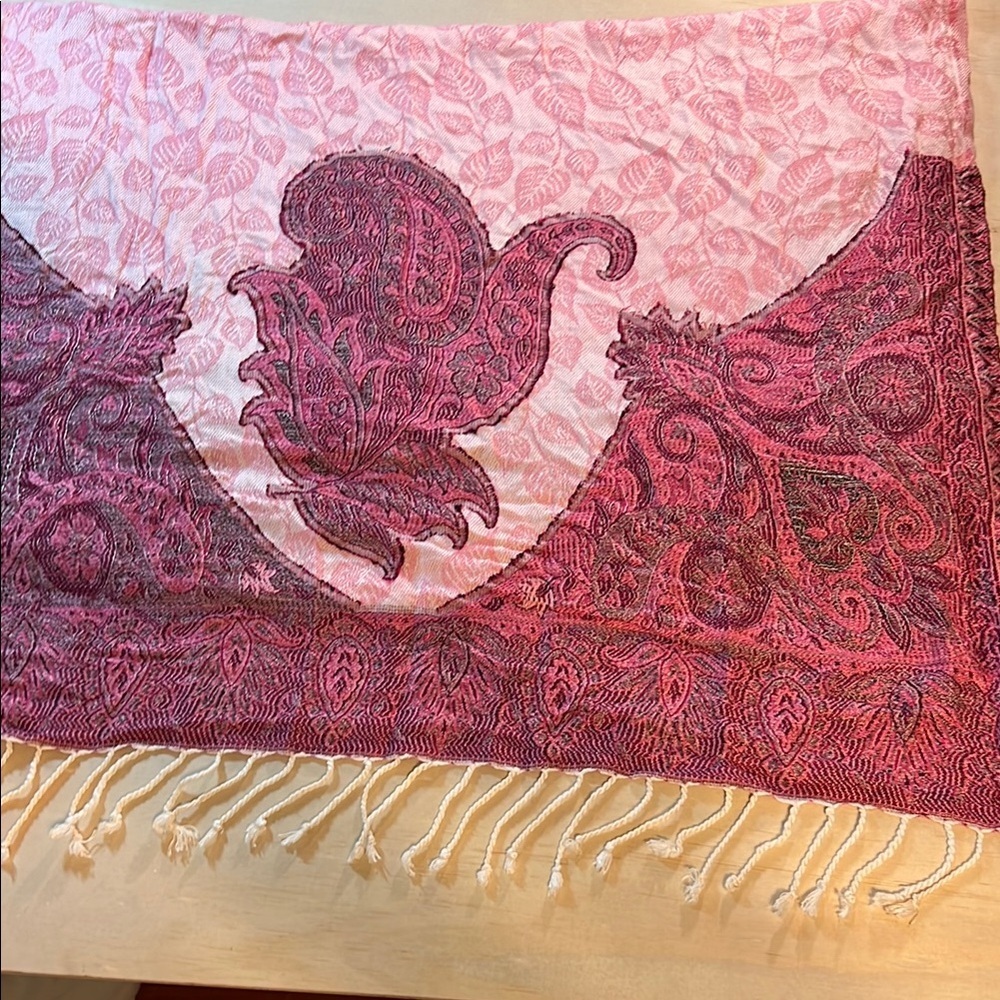 Pink and Purple Paisley Scarf